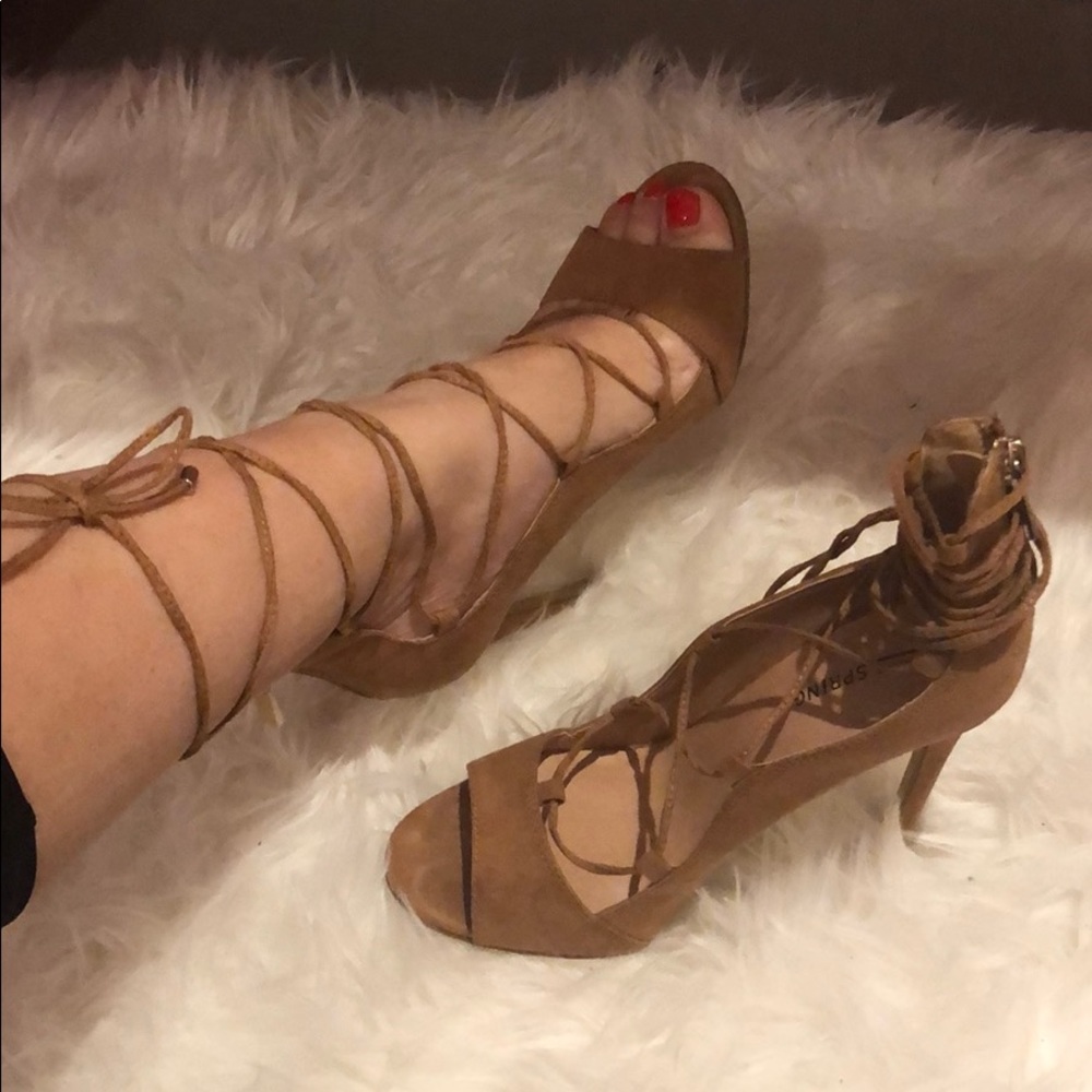 CALL IT SPRING LACE UP HEELS